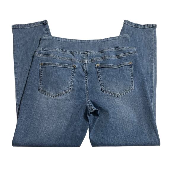 Belle Kim Gravel Womens Size 8 Pull On Skinny Jeans Mid Rise Blue Stretch Denim - Picture 4 of 10